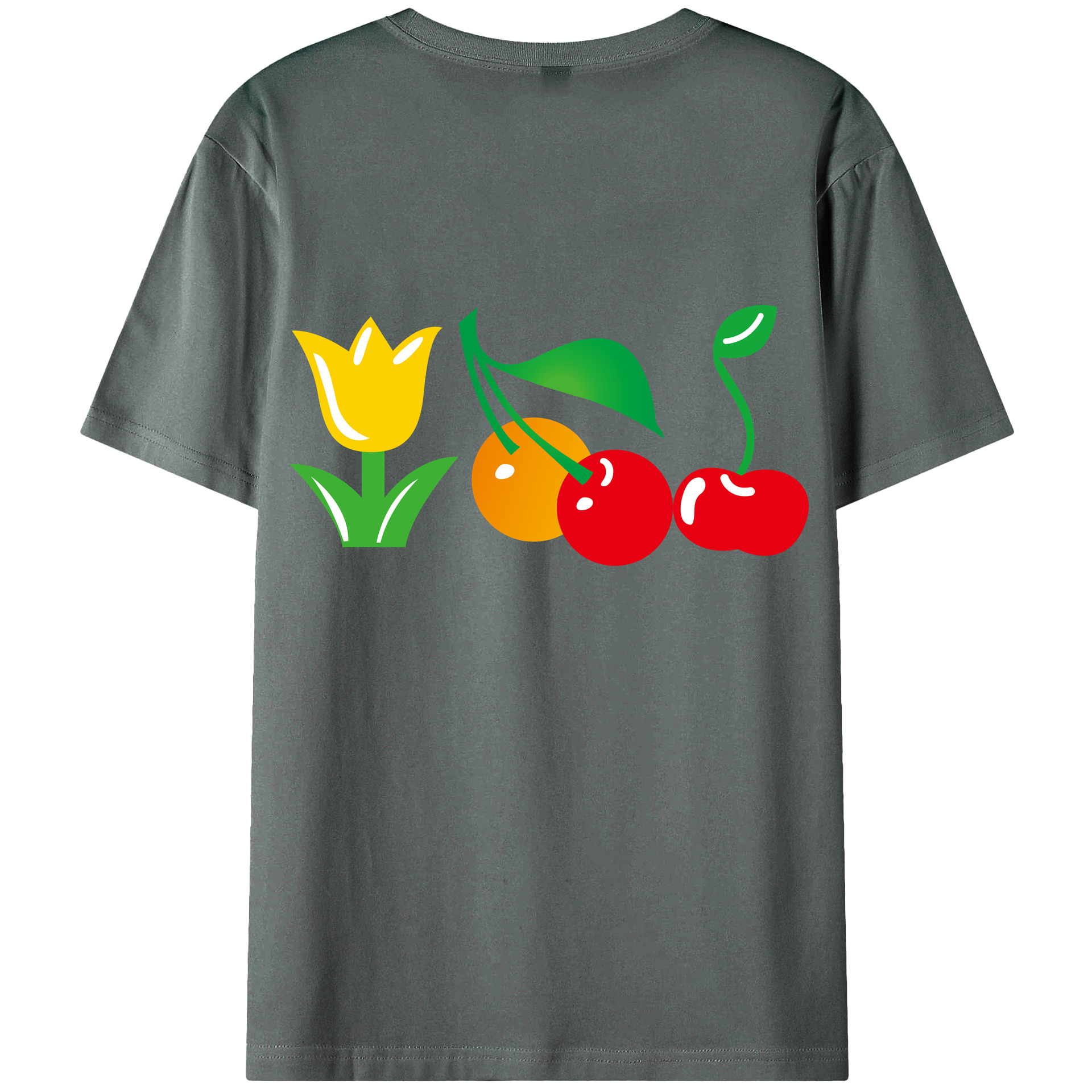 （画像用） Hello Kitty ハローキティ 綿100％ メンズ半袖Tシャツ（バックプリント） 通気性